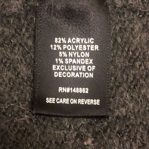 Torrid Drop Shoulder Open Front Duster With Sequin Detail On Sleeves. Gray. 2 - Picture 5 of 6